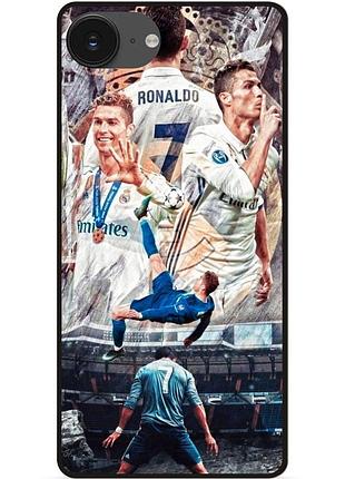 Силиконовый бампер чехол для iphone 17e с рисунком роналдо ronaldo