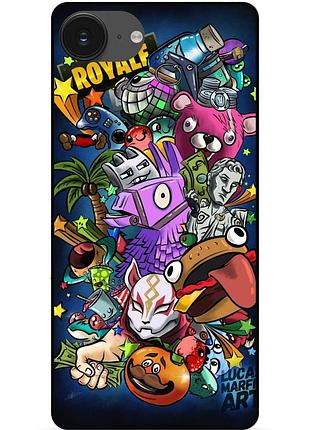 Чохол силіконовий бампер для iphone 17e з картинкою фортнайт fortnite