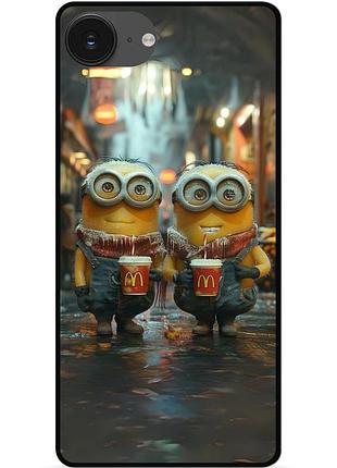 Силиконовый чехол бампер для iphone 17e с картинкой миньоны minion