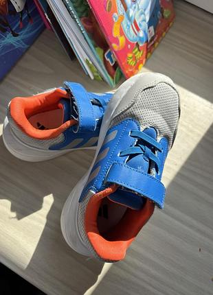 Кросівки для дітей adidas сіро-сині з помаранчевим