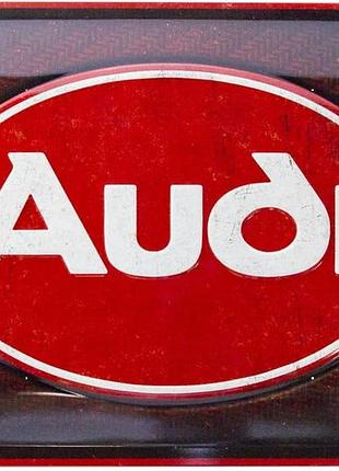 Плакат 20x30 audi logo red shine nostalgic-art (22326)