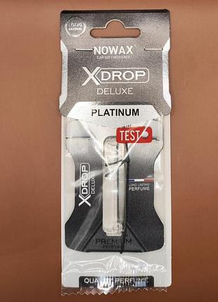 Ароматизатор в машину novax з капсулою x drop deluxe - platinum