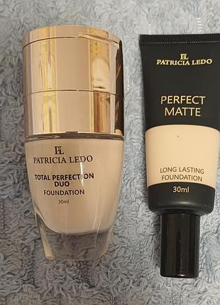 Тональна основа patricia ledo total perfection duo foundation та perfect matte long lasting foundation, 30 мл