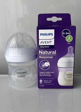 Пляшечка для годування philips avent natural response 0-3 місяці