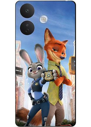 Чехол силиконовый бампер для xiaomi redmi note 17 pro с рисунком джуди зверополис zootopia