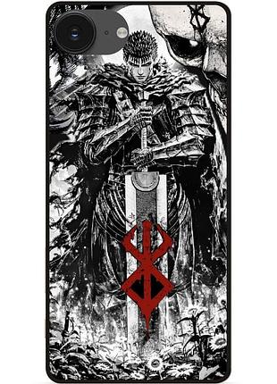 Силиконовый бампер чехол для iphone 17e с рисунком berserk берсерк манга