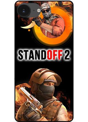 Чохол силіконовий бампер для iphone 16e з малюнком standoff