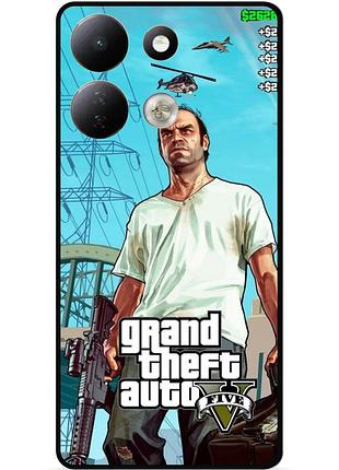 Силиконовый чехол бампер для xiaomi redmi 17 с рисунком gta гта