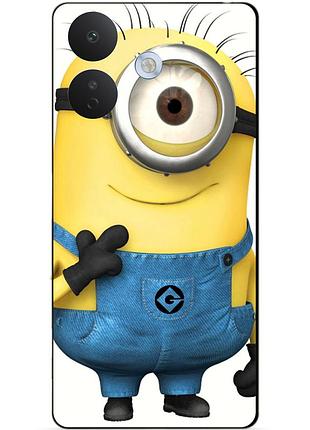Силиконовый бампер чехол для xiaomi redmi note 17 pro с рисунком миньон кевин minion