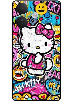 Силиконовый чехол бампер для xiaomi redmi note 17 pro с рисунком хелло китти hello kitty