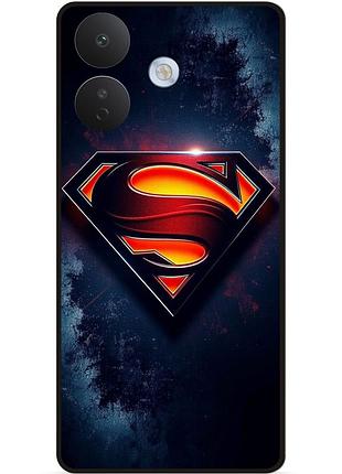 Силіконовий бампер чохол для xiaomi redmi note 17 pro з малюнком superman супермен