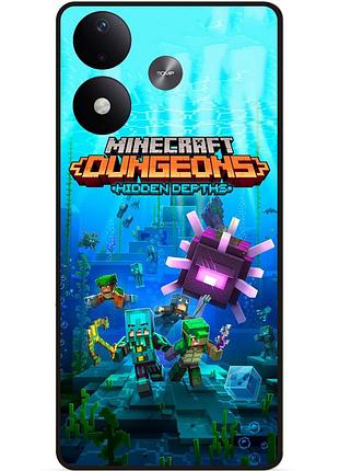 Силіконовий чохол бампер для xiaomi redmi note 17 з малюнком майнкрафт minecraft