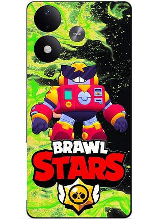 Силіконовий бампер чохол для xiaomi redmi note 17 з героєм бравл вольт brawl