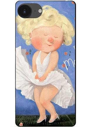 Чехол силиконовый бампер для iphone 16e с рисунком мэрилин монро гапчинская marilyn monroe