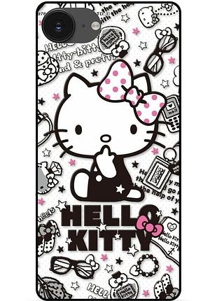 Силиконовый чехол бампер для iphone 16e с картинкой хелло китти hello kitty