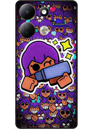 Силиконовый бампер чехол для xiaomi redmi 17 стикеры бравл шелли brawl