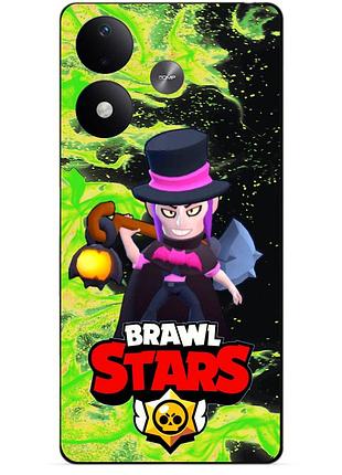 Силіконовий бампер чохол для xiaomi redmi note 17 з героєм бравл мортіс brawl