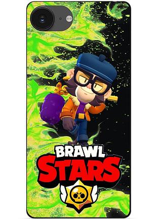 Чехол силиконовый бампер для iphone 17e с героем бравл мико brawl