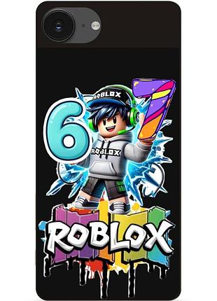Чохол силіконовий бампер для iphone 16e з малюнком roblox роблокс six seven