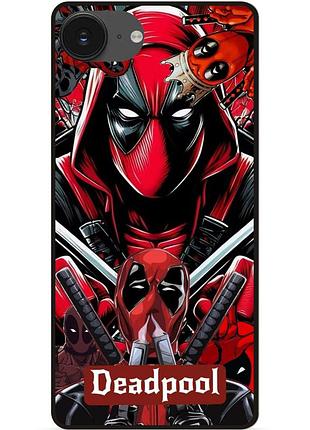 Силіконовий бампер чохол для iphone 16e з малюнком deadpool дедпул
