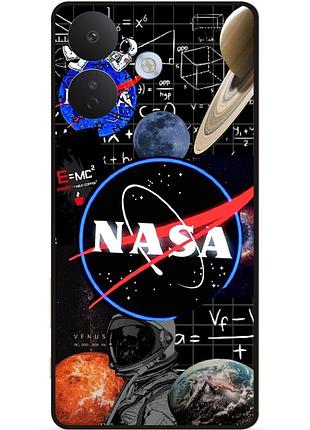 Силиконовый чехол бампер для xiaomi redmi note 17 pro с рисунком космос nasa