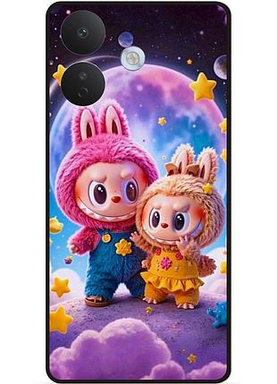 Бампер силиконовый чехол для xiaomi redmi note 17 pro с картинкой labubu лабубу