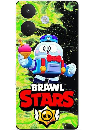 Силіконовий бампер чохол для xiaomi redmi note 17 pro з героєм бравл лу brawl