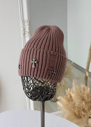 Шапка chrome hearts демисезон лопатка невысокая