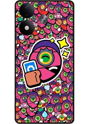 Силіконовий чохол бампер для xiaomi redmi note 17 стікери бравл тара brawl