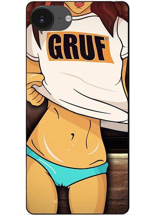 Чехол силиконовый бампер для iphone 16e с рисунком девушка в майке gruf