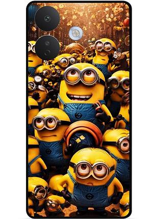 Силиконовый бампер чехол для xiaomi redmi note 17 pro с картинкой minion миньоны