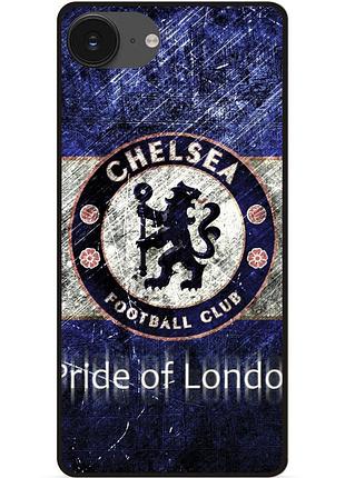 Чехол силиконовый бампер для iphone 17e с рисунком челси chelsea