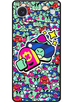 Силиконовый бампер чехол для iphone 17 air стикеры бравл базз brawl