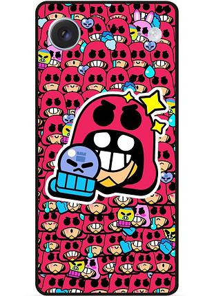 Силиконовый бампер чехол для iphone 17 air стикеры бравл гром brawl