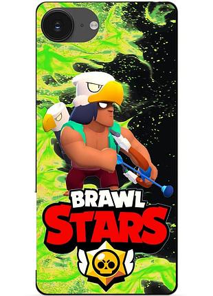 Чехол силиконовый бампер для iphone 17e с героем бравл бо brawl