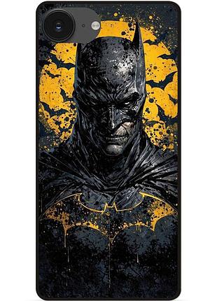 Чехол силиконовый бампер для iphone 16e с рисунком бэтмен batman