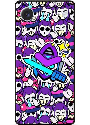 Силиконовый бампер чехол для iphone 17 air стикеры бравл мортис brawl