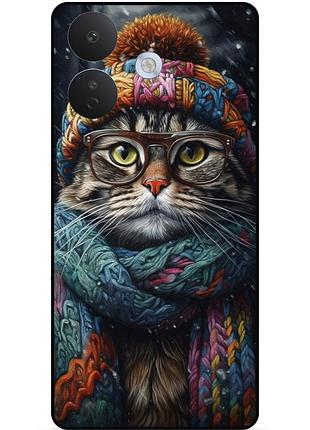 Чехол силиконовый бампер для xiaomi redmi note 17 pro с рисунком кошечка