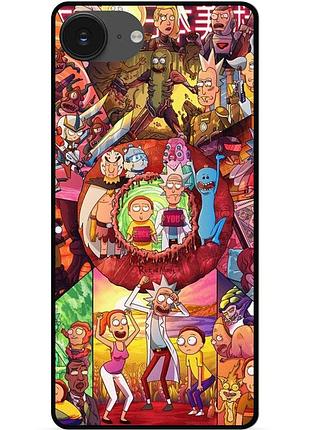 Силіконовий чохол бампер для iphone 17e з картинкою rick and morty рік і морті