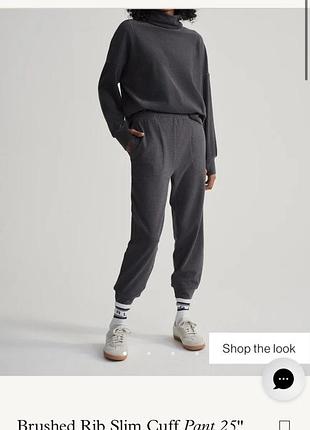 Штани varley brushed rib slim cuff pant 25 fleece trousers/joggers брюки/джогери флісові темно-сірі спортивні