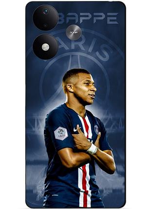 Силиконовый бампер чехол для xiaomi redmi note 17 с рисунком мбаппе псж mbappe