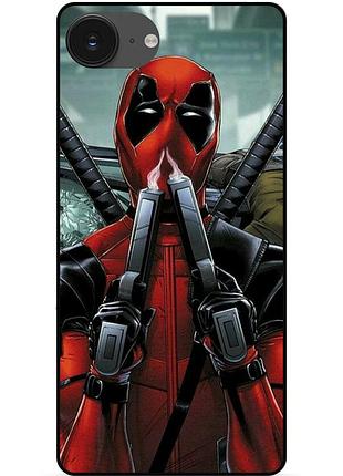 Чехол силиконовый бампер для iphone 17e с рисунком дэдпул deadpool