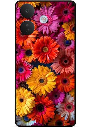 Силіконовий чохол бампер для xiaomi redmi note 17 pro з малюнком квіти гербери