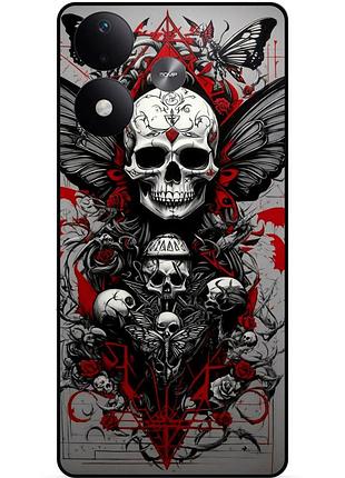 Силіконовий чохол для xiaomi redmi note 17 з малюнком череп скелет