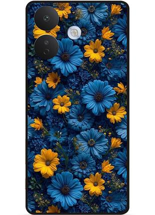 Силіконовий чохол бампер для xiaomi redmi note 17 pro з малюнком квіти астри гербери