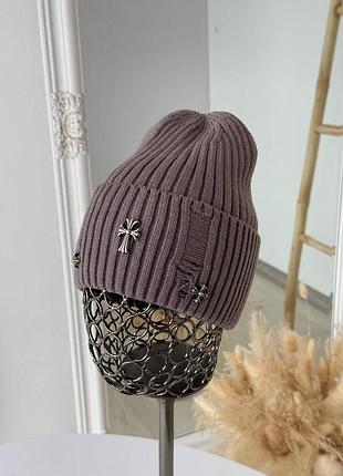 Шапка chrome hearts демисезон лопатка невысокая