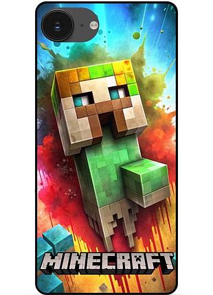 Чохол силіконовий бампер для iphone 16e з малюнком майнкрафт minecraft