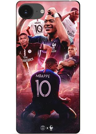 Силиконовый бампер чехол для iphone 16e с рисунком килиан мбаппе mbappe