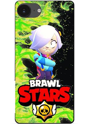 Чехол силиконовый бампер для iphone 16e с героем бравл колетт brawl