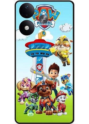 Силиконовый бампер чехол для xiaomi redmi note 17 с картинкой щенячий патруль paw patrol